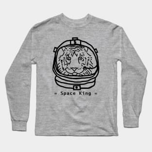 Portrait of a Space Tiger Astronaut Sci Fi Long Sleeve T-Shirt